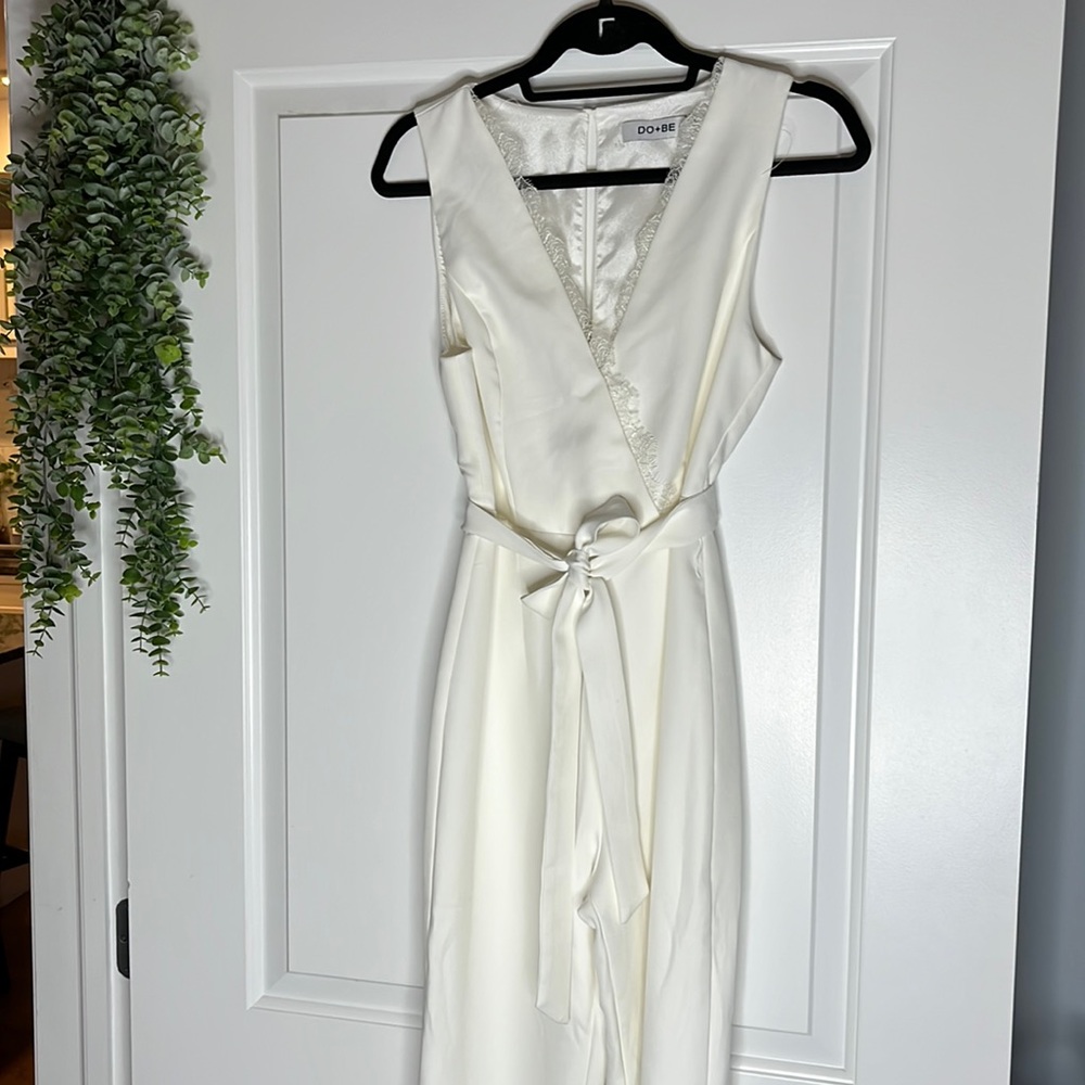 White with Lace Jumpsuit